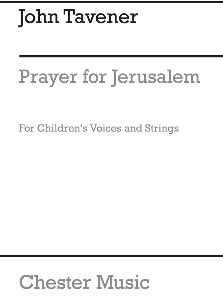 Prayer For Jerusalem - Score